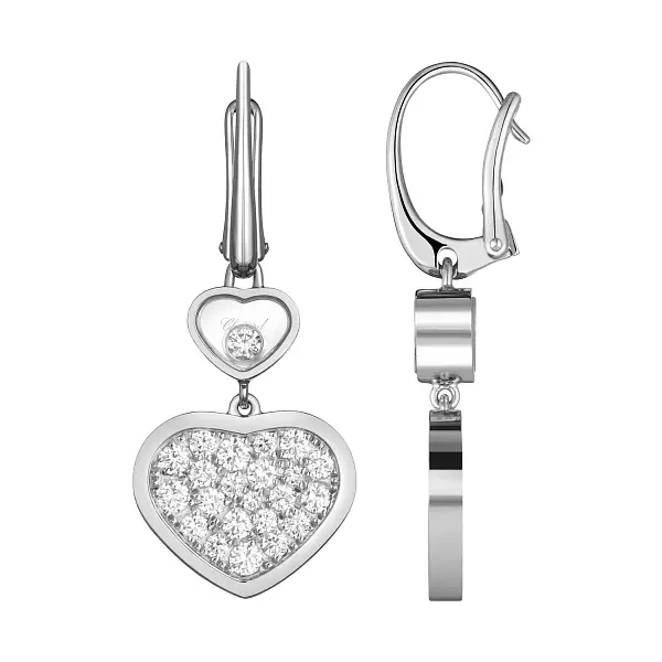 Золотые серьги Chopard Happy Hearts 837482-1009