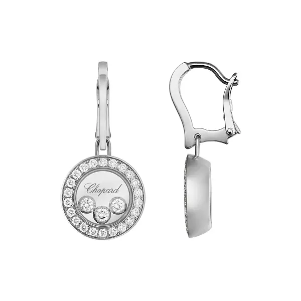 Золотые серьги Chopard Happy Diamonds 83A018-1401