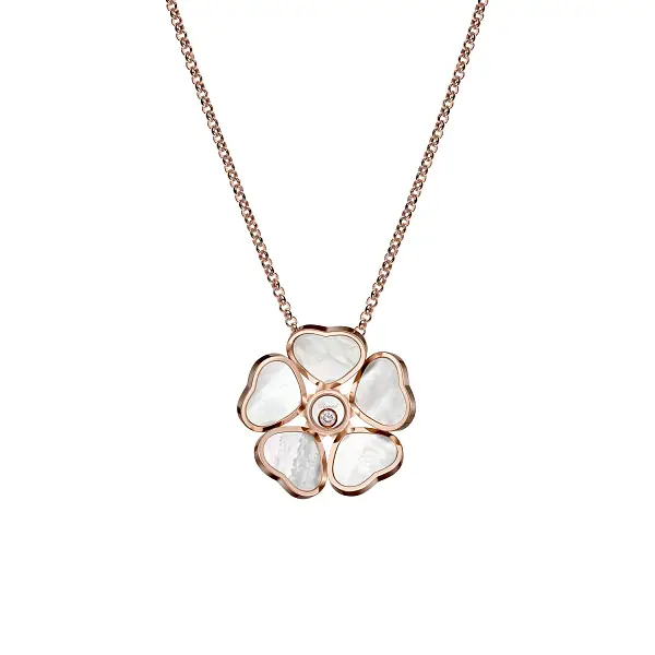 Золотой кулон Chopard Happy Hearts Flowers 79A085-5301