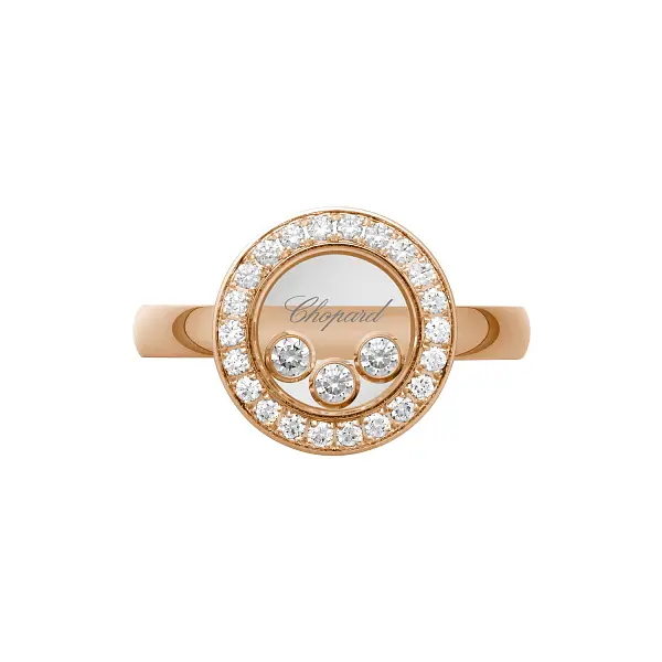 Золотое кольцо Chopard Happy Diamonds 82A018-5216
