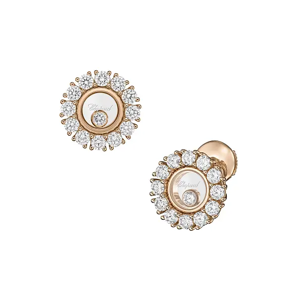 Золотые серьги Chopard Happy Hearts 83A609-5001