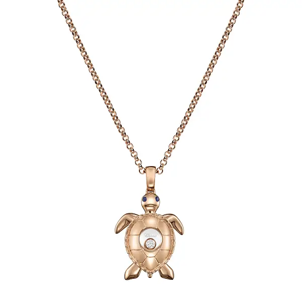 Золотое колье Chopard Happy Diamonds Turtle 79A187-5001