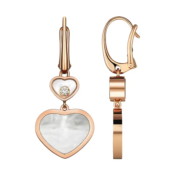Золотые серьги Chopard Happy Hearts 837482-5310