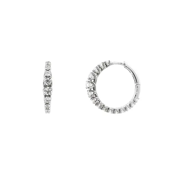 Золотые круглые серьги с бриллиантами