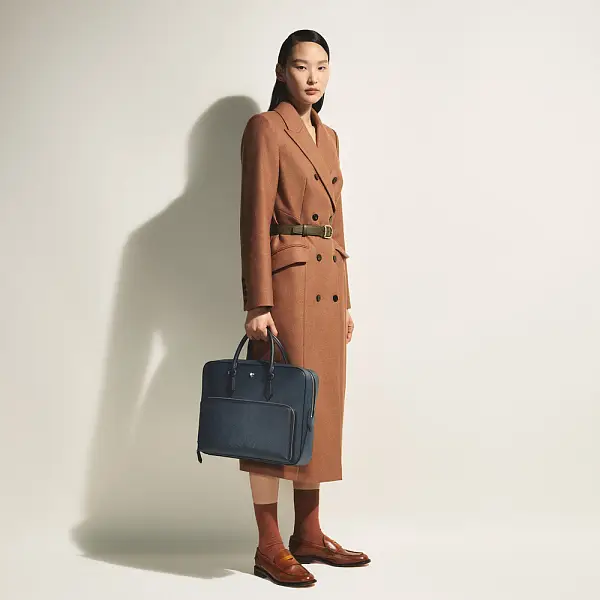 Портфель Montblanc Sartorial Medium в синем твидовом исполнении MB220332