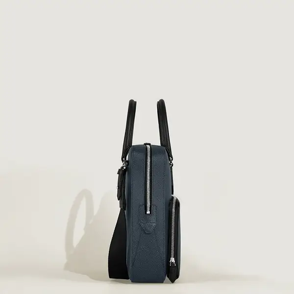 Портфель Montblanc Sartorial Medium в синем твидовом исполнении MB220332