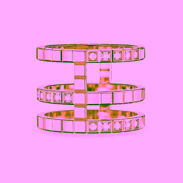 Золотое кольцо Chopard Ice Cube 827007-5012