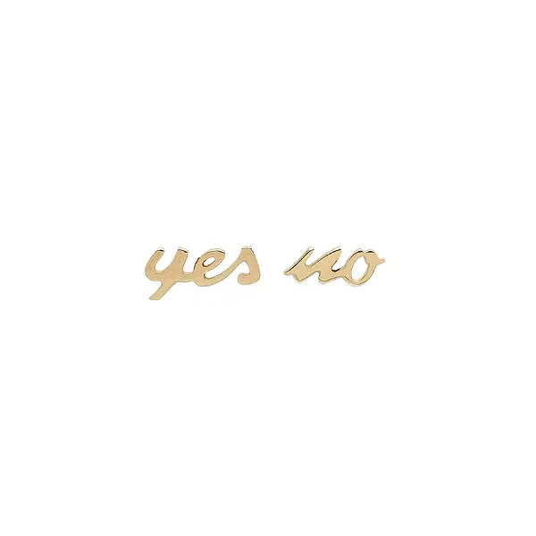 Золотые серьги «Yes / No»