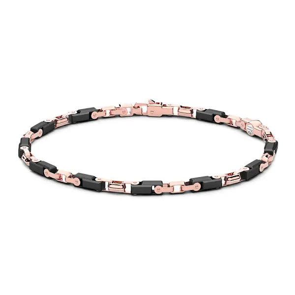 Zlatý náramek Zancan Ceramikgold KB041R-N