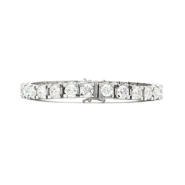 Теннисный браслет из белого золота с бриллиантами 15 ct (F/VS1)