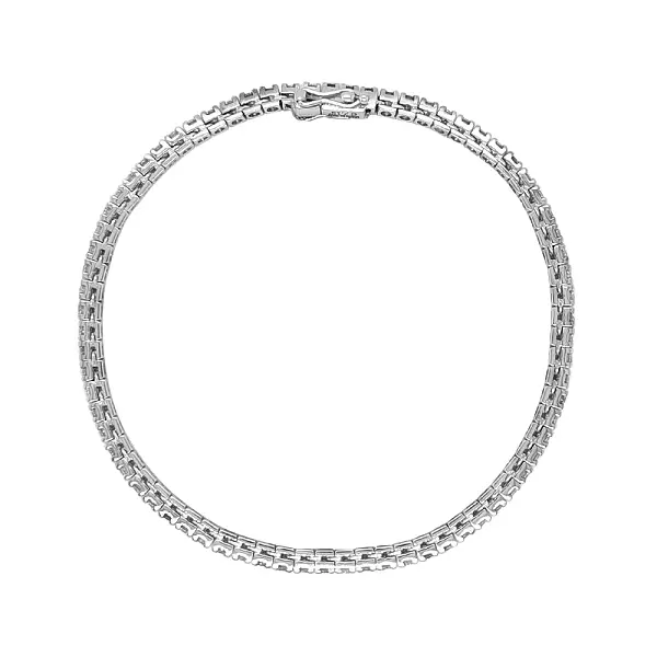 Золотой теннисный браслет с бриллиантами