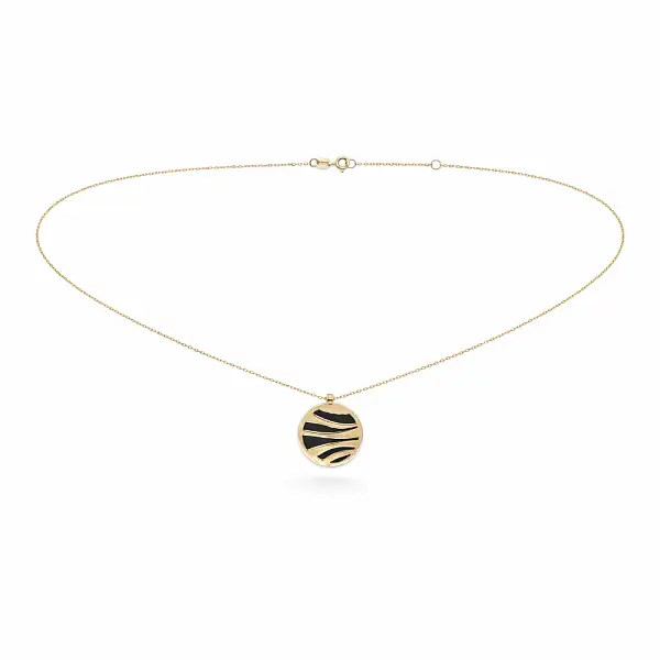 Эксклюзивное золотое ожерелье с чёрным ониксом