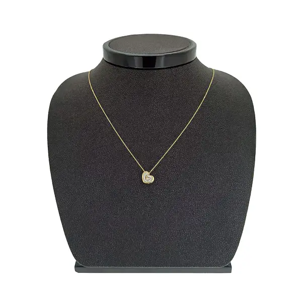 Золотое женское колье с цирконами