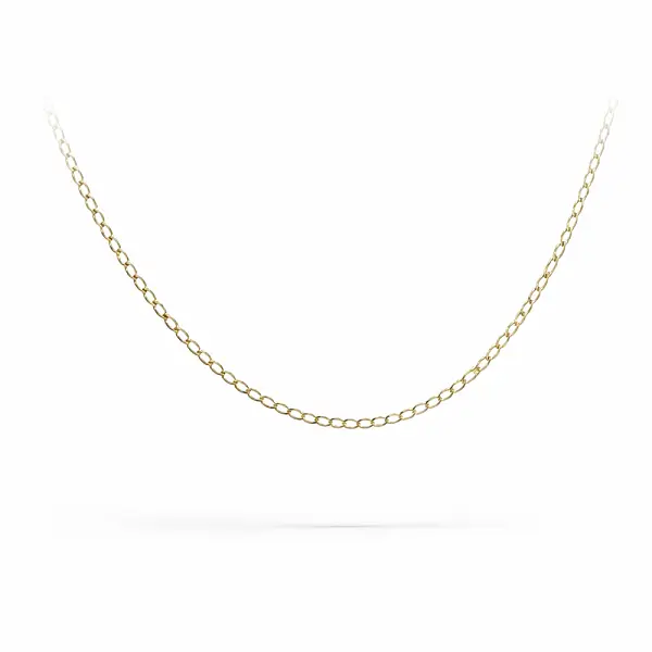 Тонкая золотая цепочка с якорным плетением