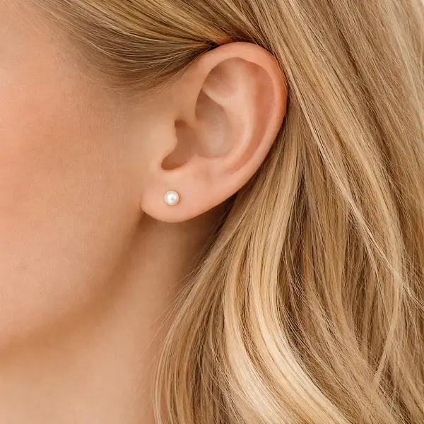 Золотые серьги 'Пекко' с жемчугом