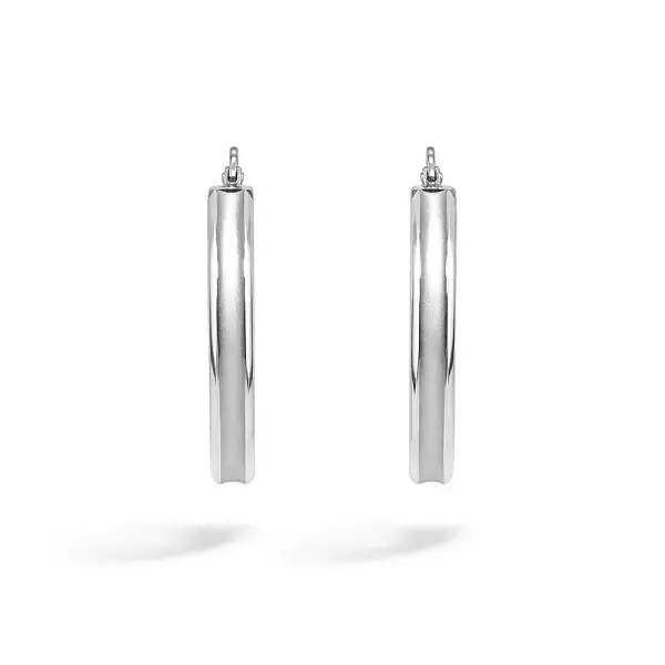 Золотые серьги-кольца из комбинированного золота