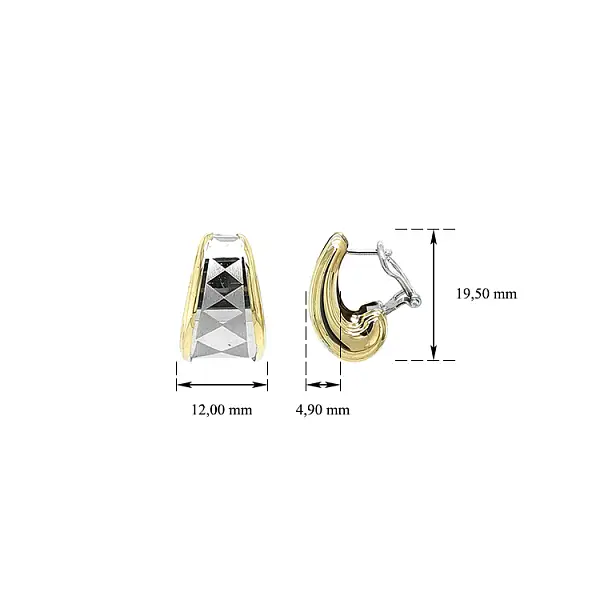 Серьги из комбинированного золота