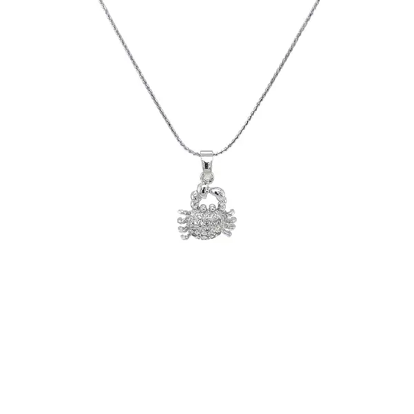 Кулон Изменение краба из белого золота