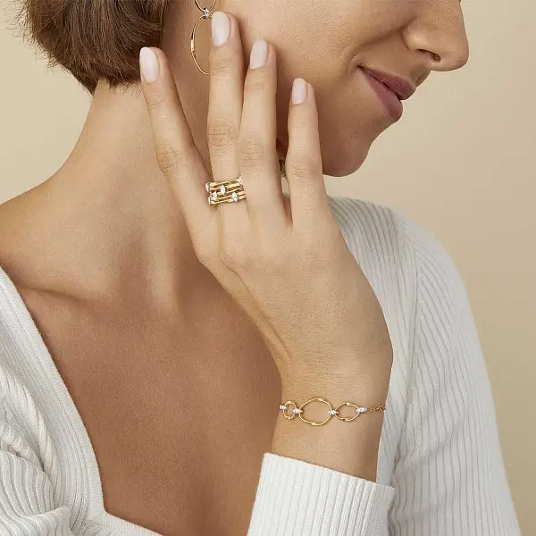 Золотое кольцо Marco Bicego Marrakech Onde AG340_B YW M5