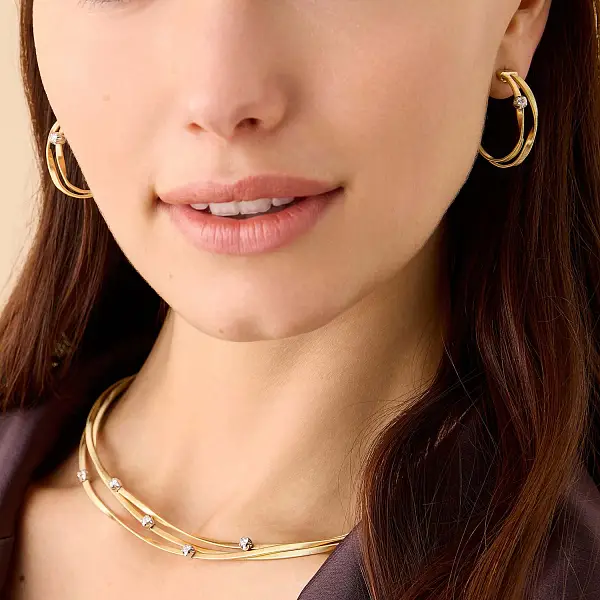 Золотые серьги Marco Bicego Marrakech OG335_B8 YW M5