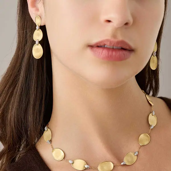 Золотые серьги Marco Bicego Lunaria Diamonds OB1461_B YW Q6