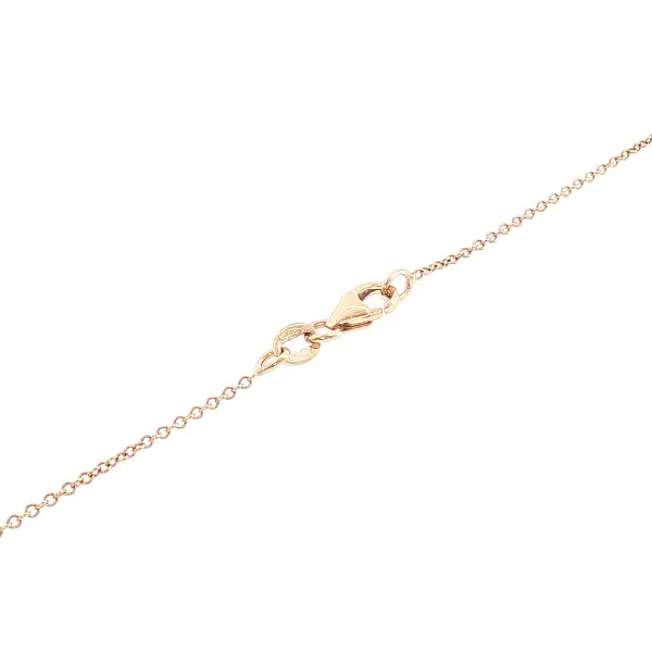 Золотое колье с квадратным кулоном с цирконами