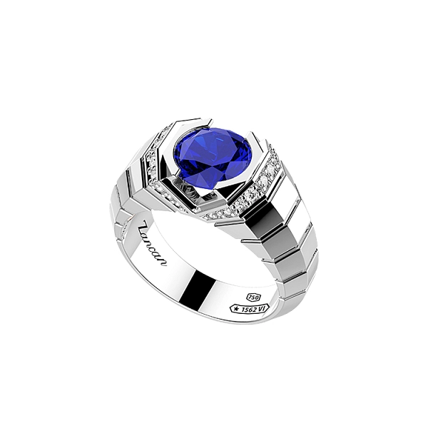 Золотое кольцо Zancan Couture с сапфиром EA311B