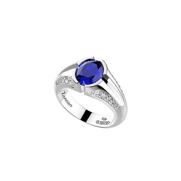 Золотое кольцо Zancan Couture с сапфиром EA304B