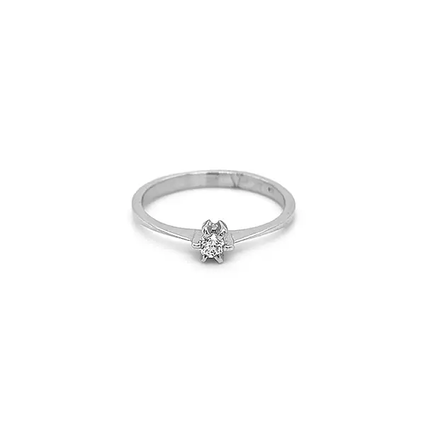 Золотое обручальное кольцо с бриллиантом