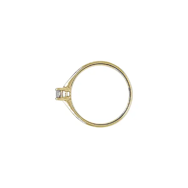 Золотое обручальное кольцо с бриллиантом