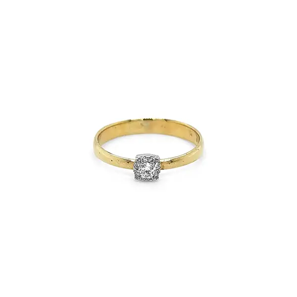 Золотое обручальное кольцо с бриллиантами