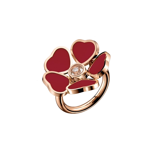 Золотое кольцо Chopard Happy Hearts Flower 82A085-5811