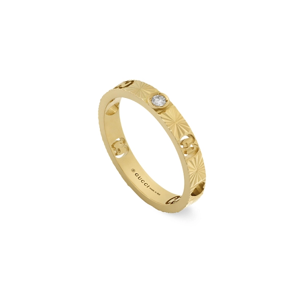 Золотое кольцо Gucci Icon с бриллиантом YBC727892002
