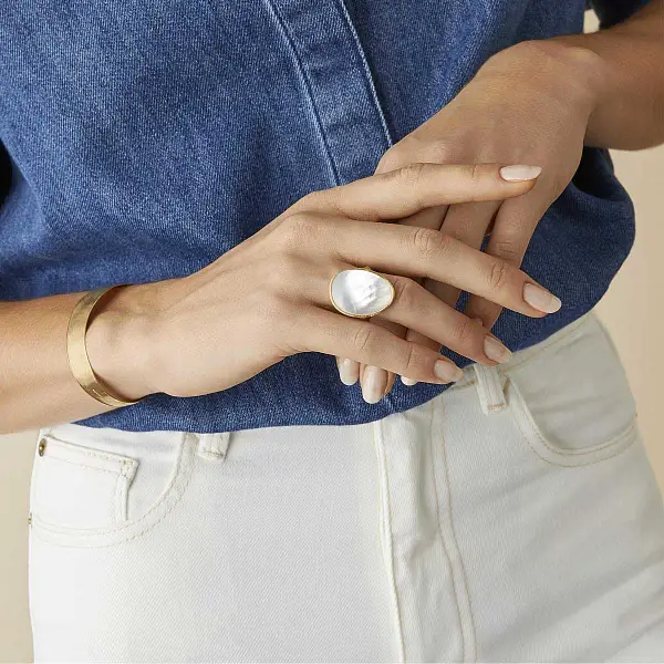 Золотое кольцо Marco Bicego Lunaria Ring AB564 MPW Y 02