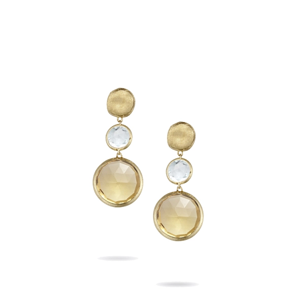 Золотые серьги с полудрагоценными камнями Marco Bicego Jaipur