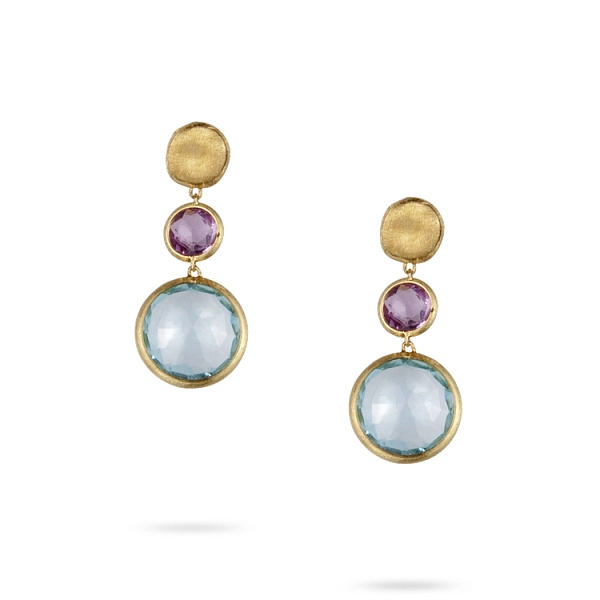 Золотые серьги с полудрагоценными камнями Marco Bicego Jaipur