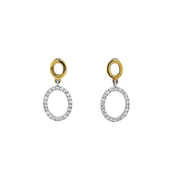 Золотые серьги с бриллиантами