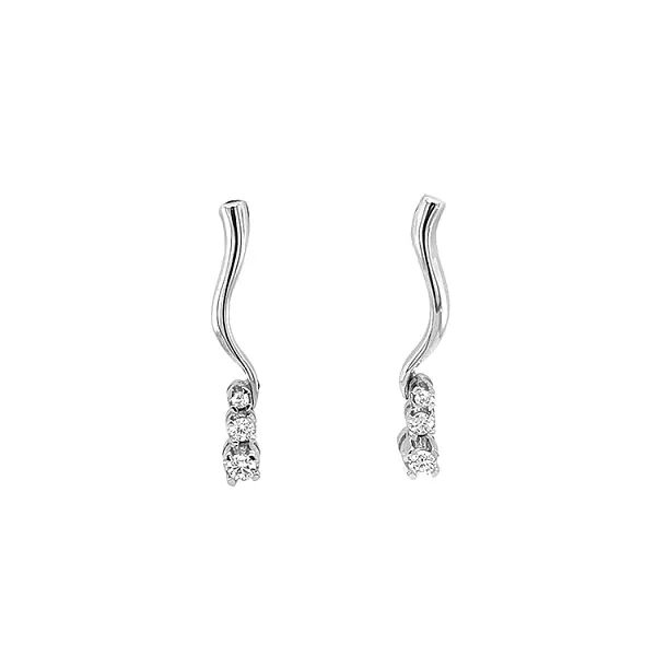 Золотые серьги с бриллиантами