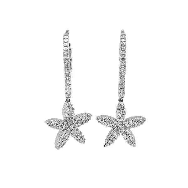 Золотые серьги с бриллиантами