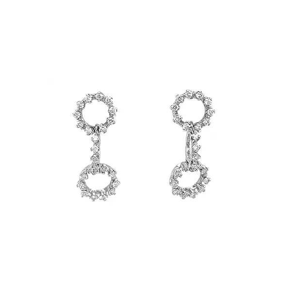 Золотые серьги с бриллиантами