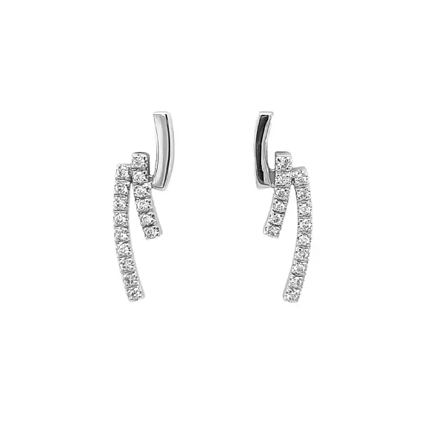 Золотые серьги с бриллиантами