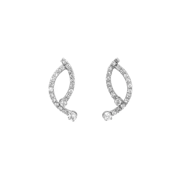 Золотые серьги с бриллиантами