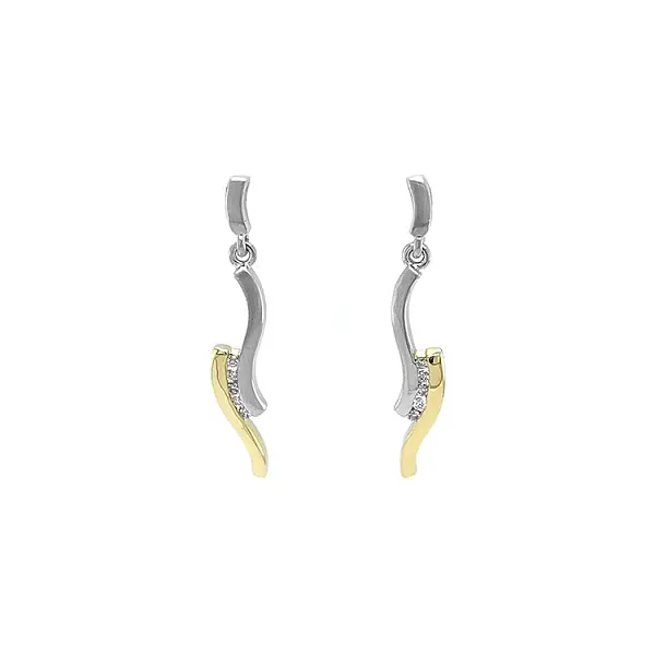 Золотые серьги с бриллиантами