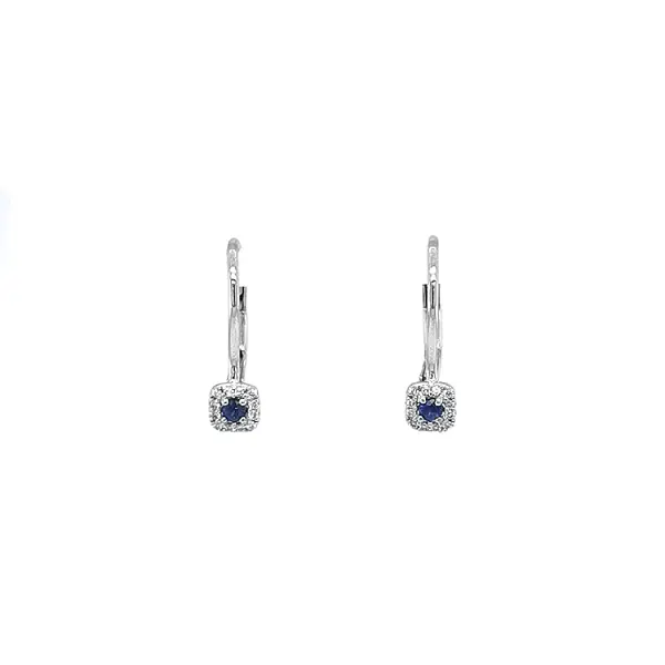 Золотые серьги с сапфирами и бриллиантами