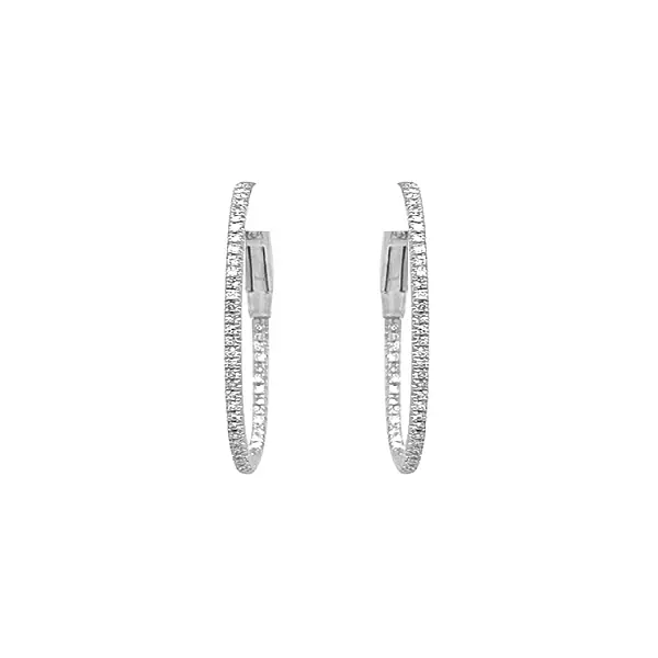 Золотые круглые серьги с бриллиантами