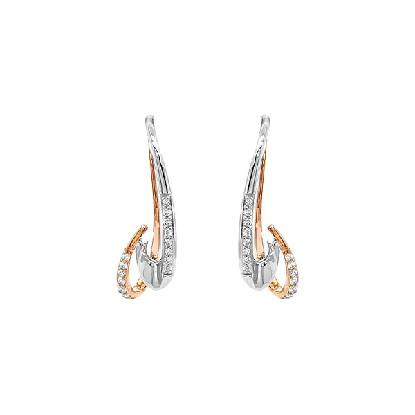 Золотые серьги с бриллиантами