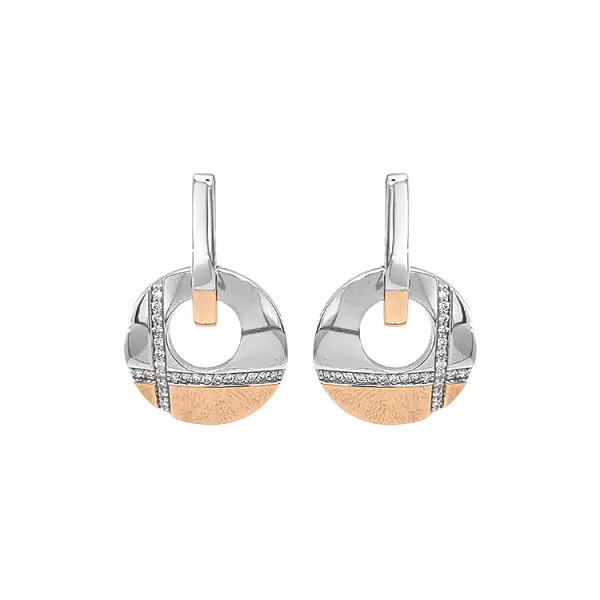 Золотые серьги с бриллиантами