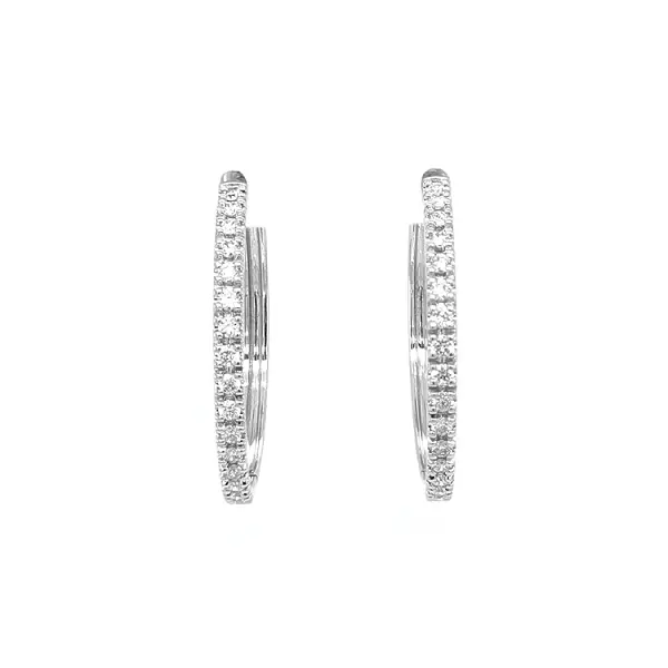 Золотые круглые серьги с бриллиантами