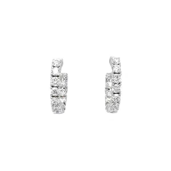 Золотые круглые серьги с бриллиантами