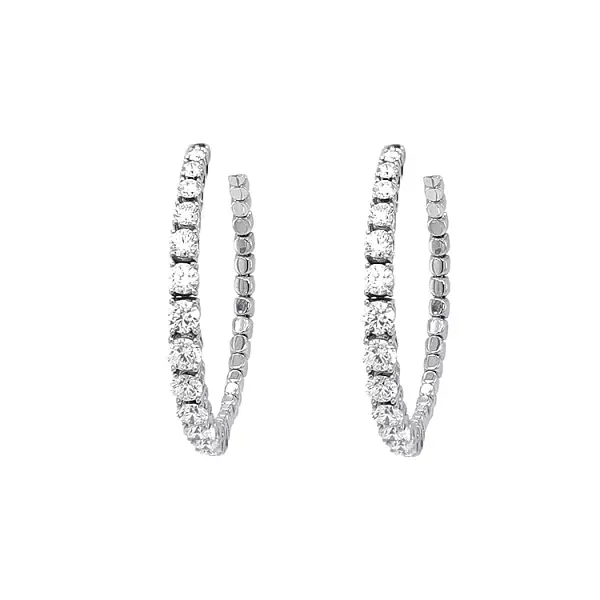 Золотые круглые серьги с бриллиантами